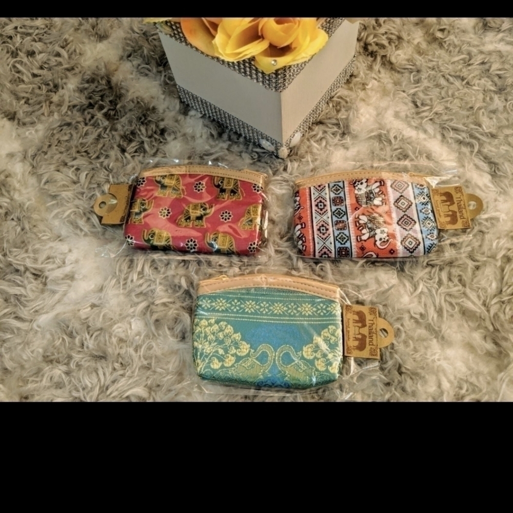 Set of 3 a little Coin Wallets